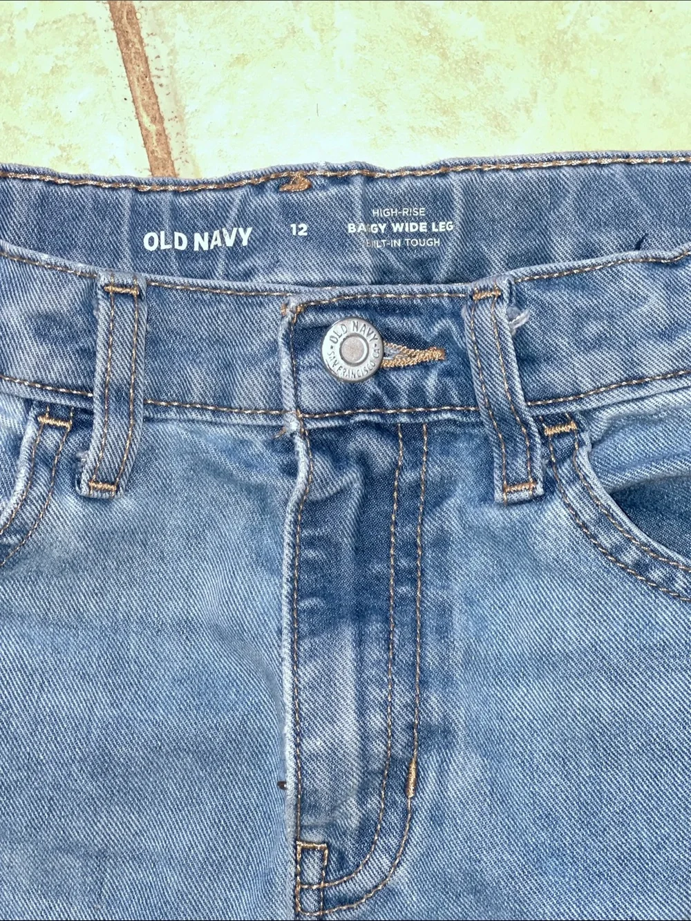 Old Navy Girls High Rise Wide-Leg Jeans